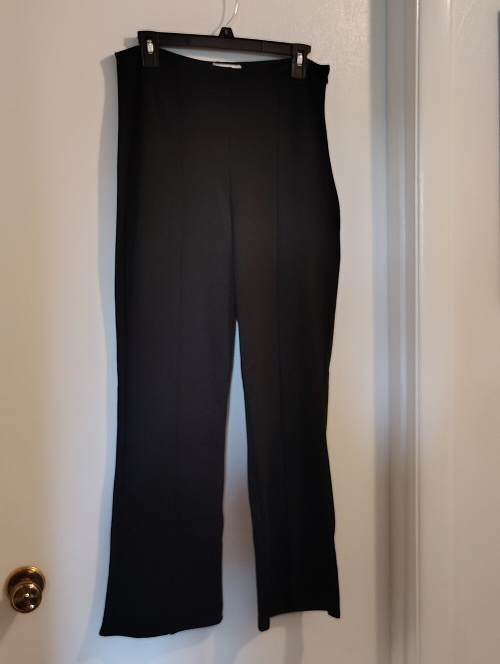 Classic Black Wide-Leg Women’s Pants With Front Splits